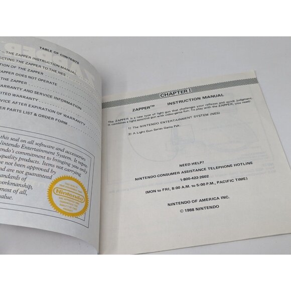 NES ZAPPER Light Gun Original Booklet Manual (Nintendo NES, 1988) VTG - Picture 5 of 6